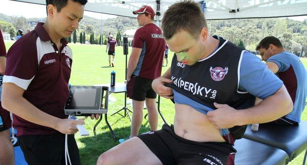 Portable Ultrasound used at Manly Warringah Sea Eagles